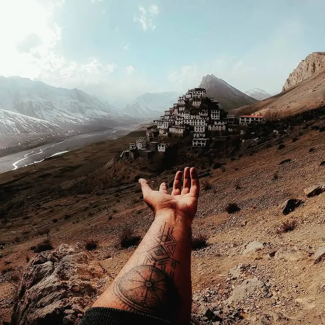 Key monastery on its hill in Spiti