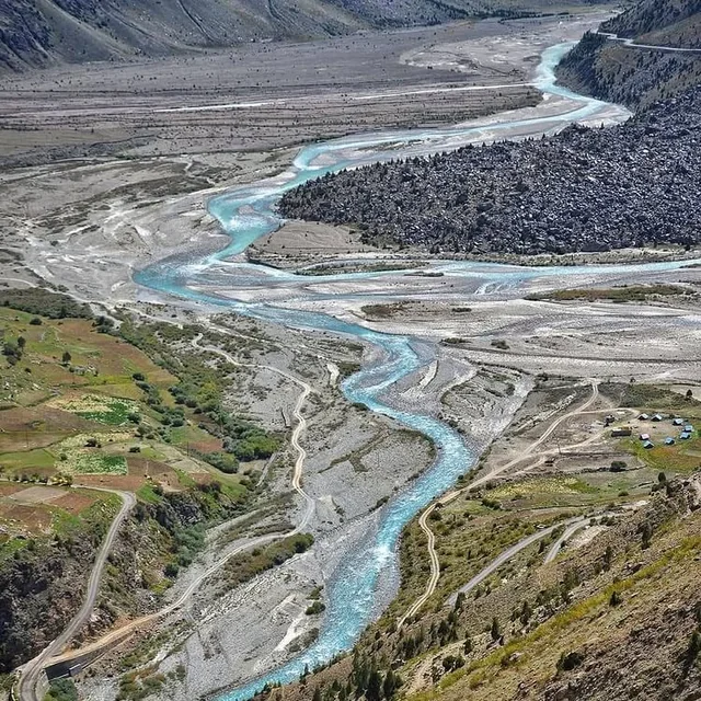 A braided river in the high valley