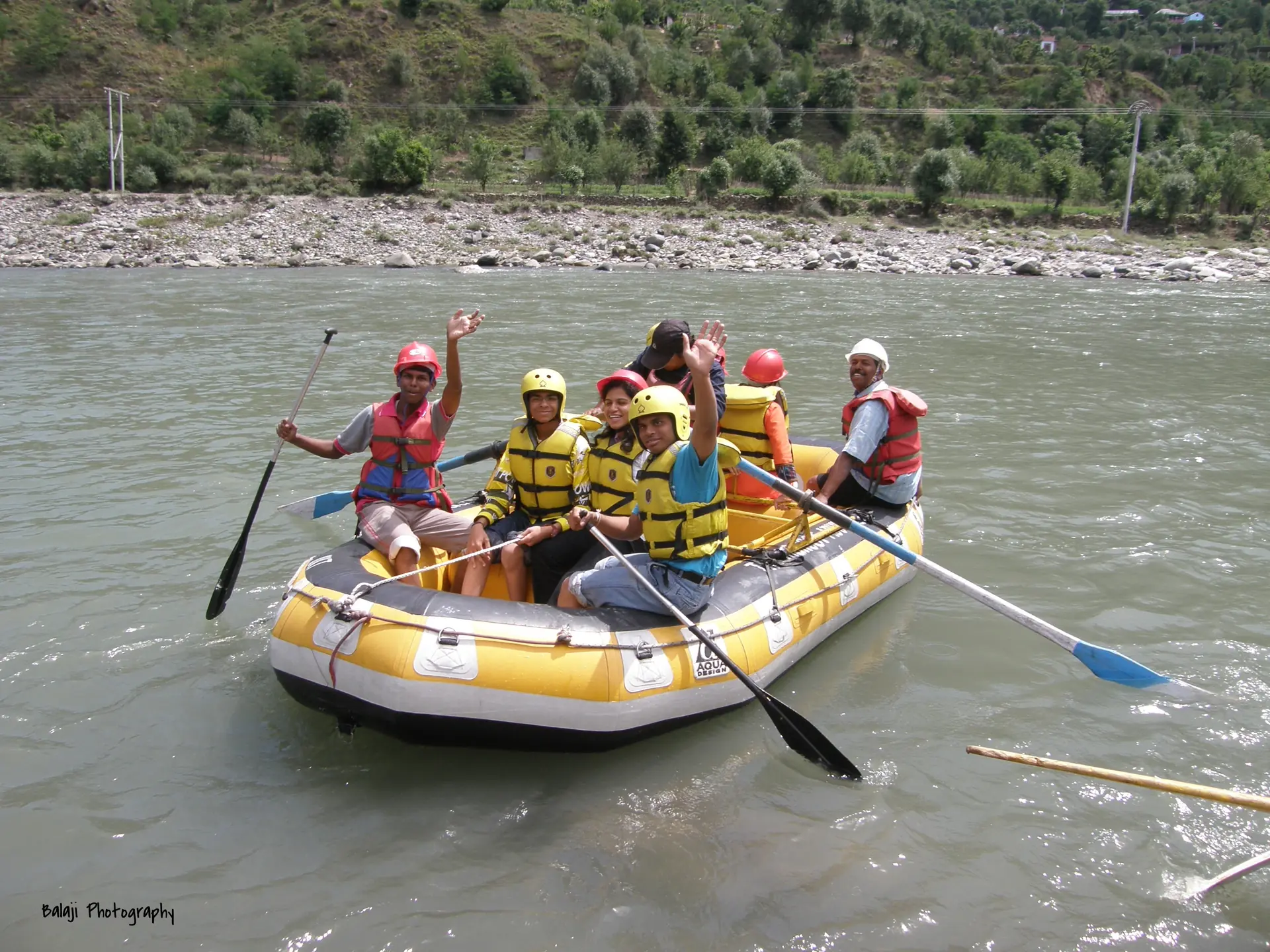 A raft on the Beas near Pirdi