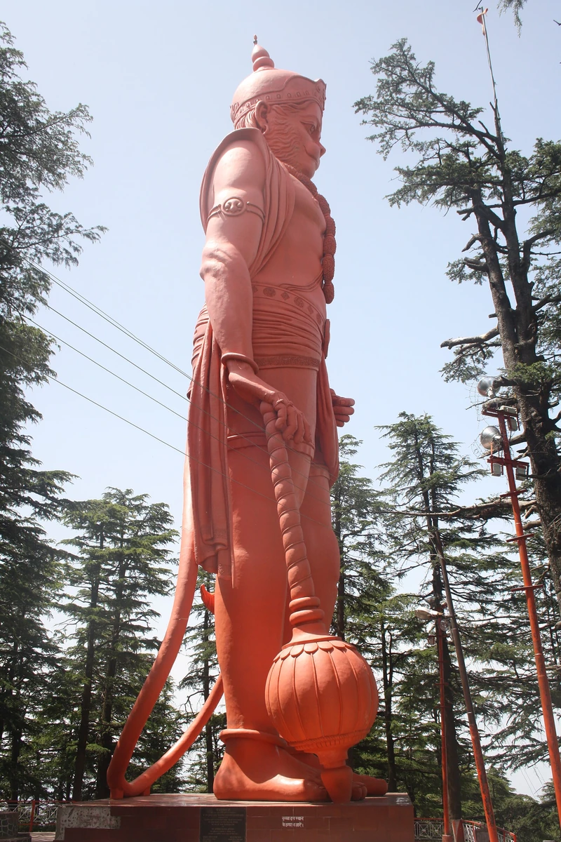 The Hanuman statue near Jakhu Temple