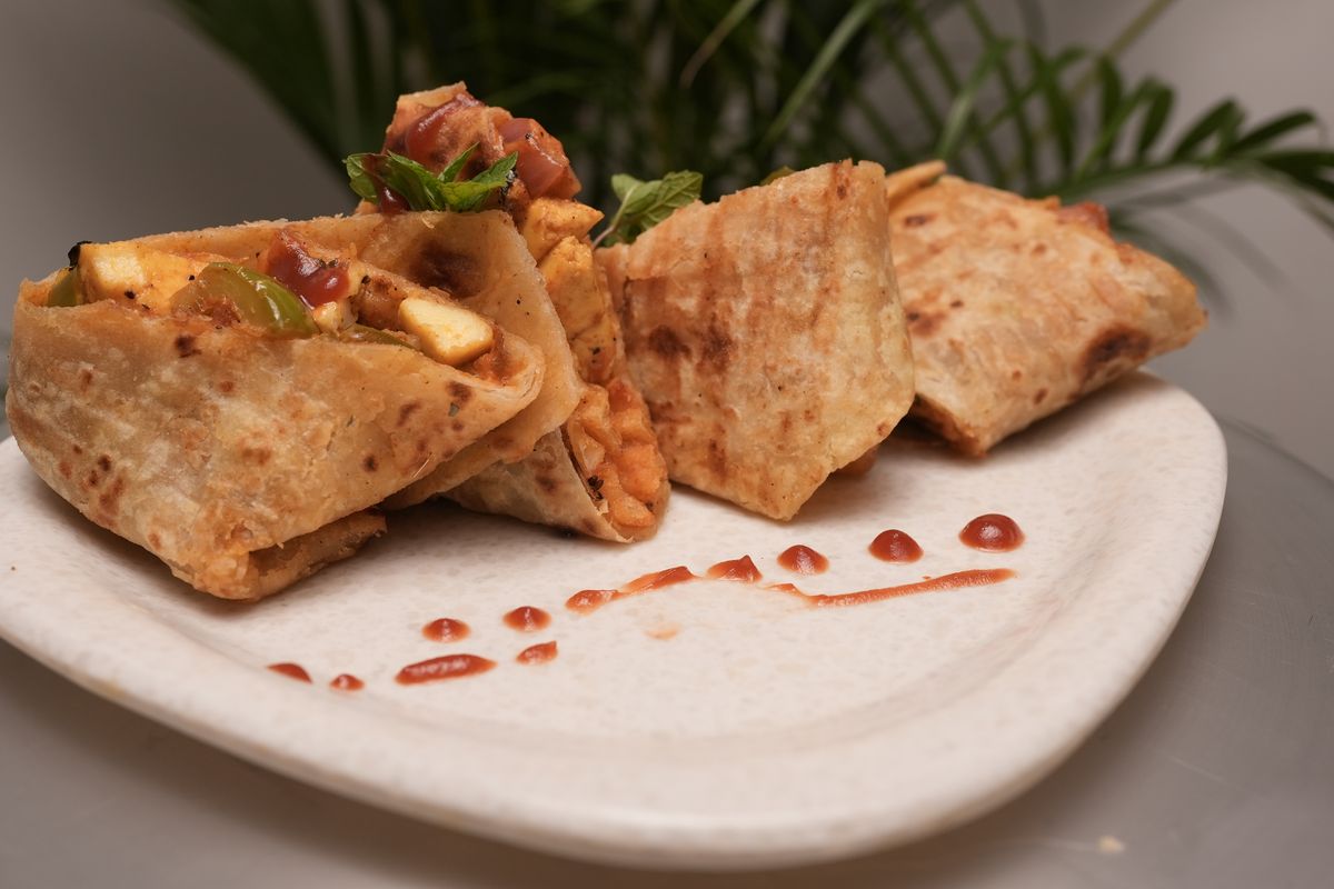 French tacos with fresh mint