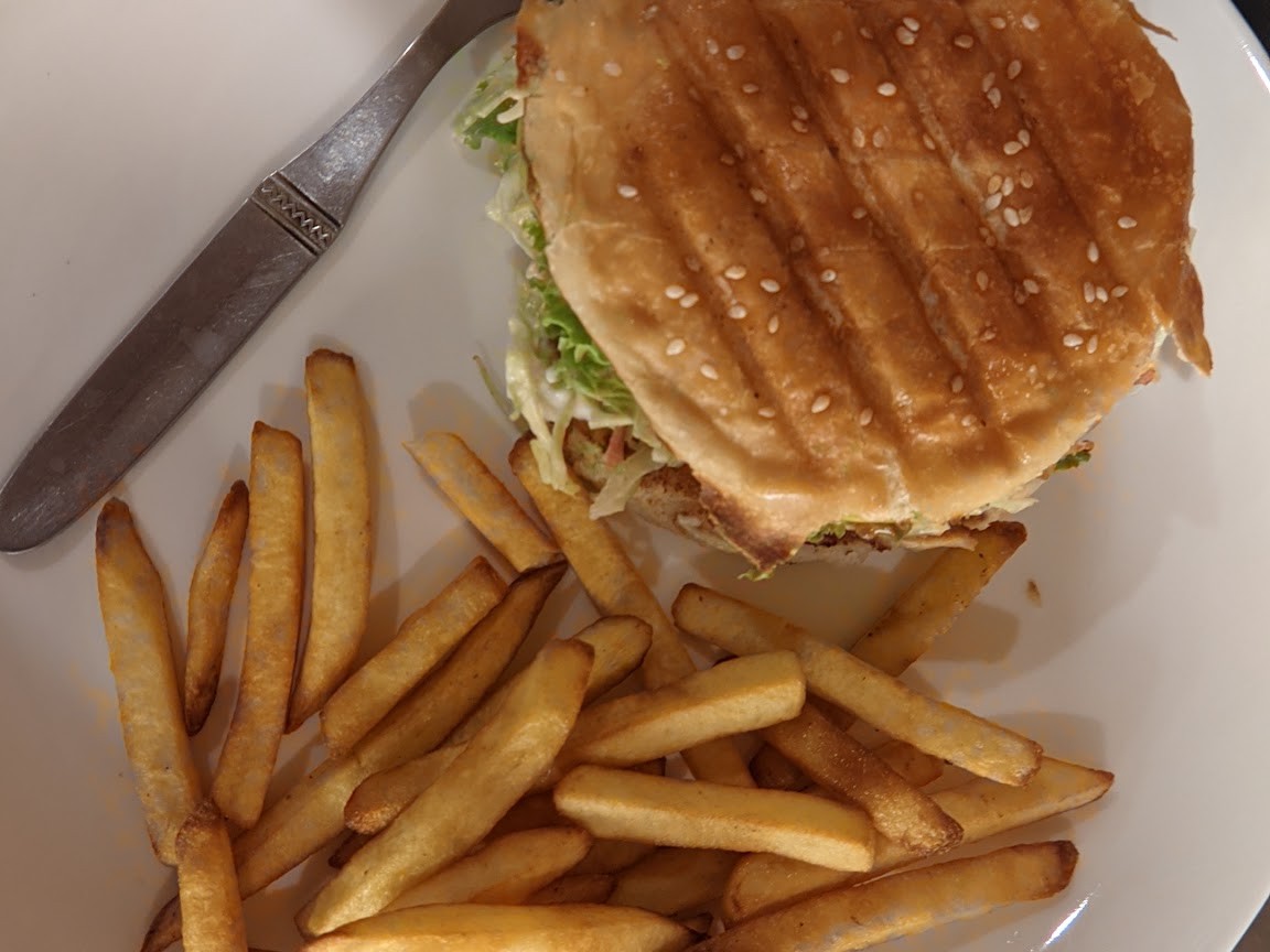 Burger and fries