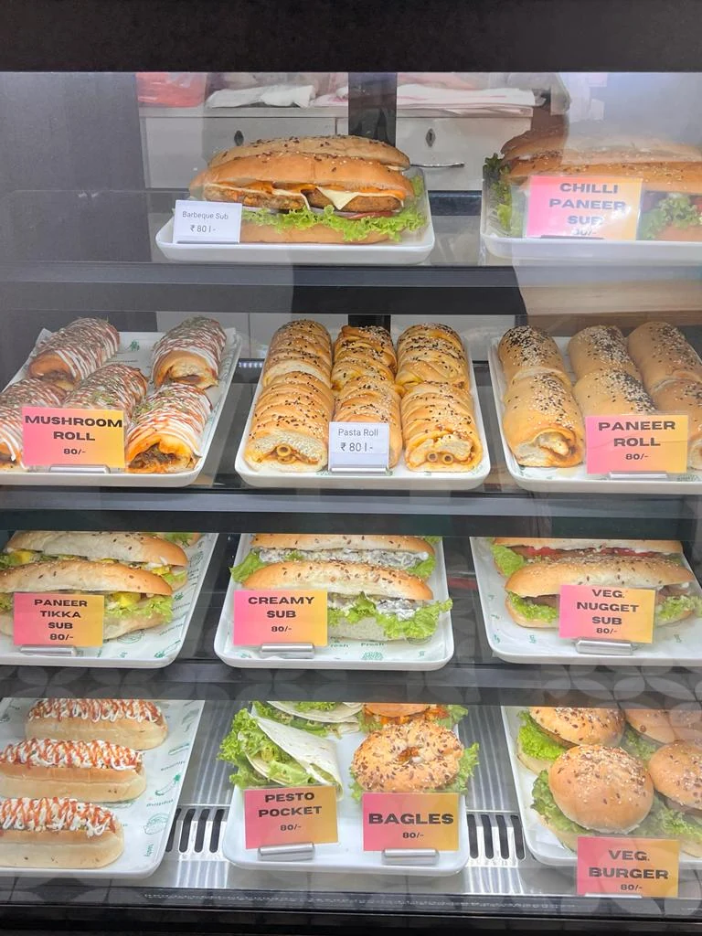 The savoury counter — sandwiches, rolls and buns
