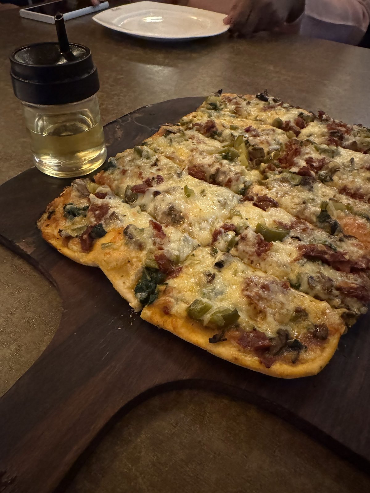 Pizza on the board