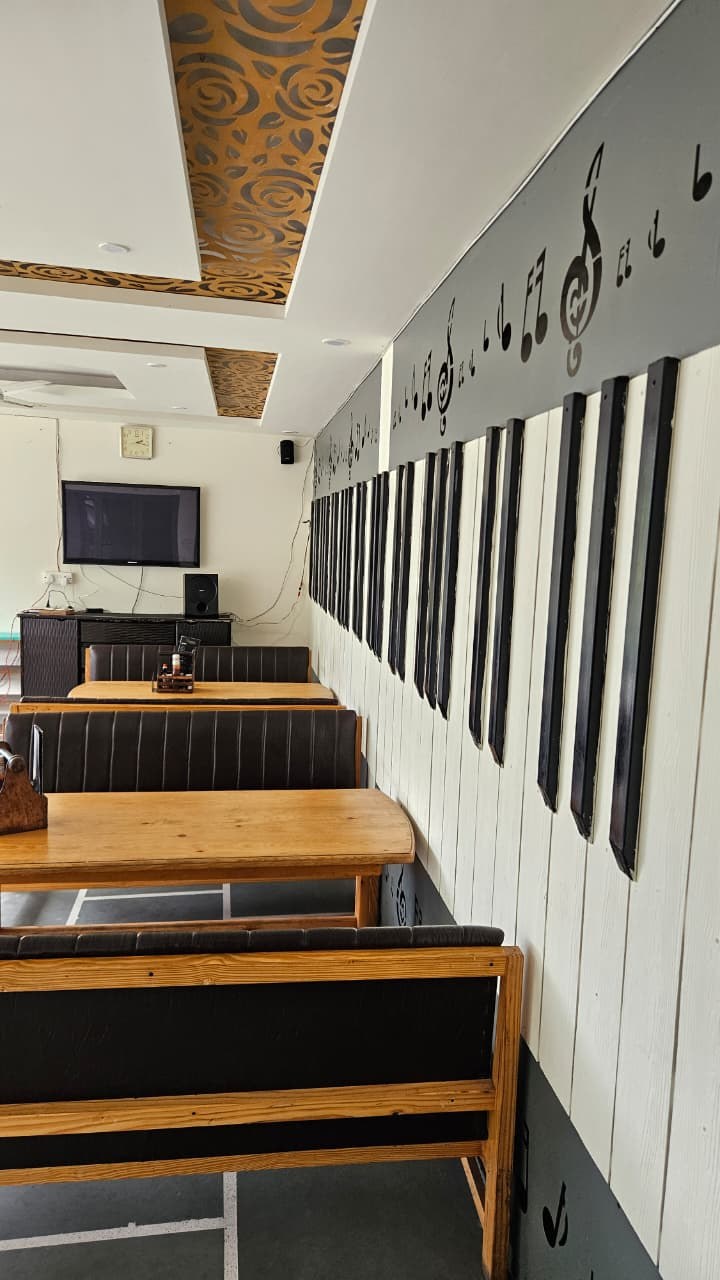 Booths under the piano keys