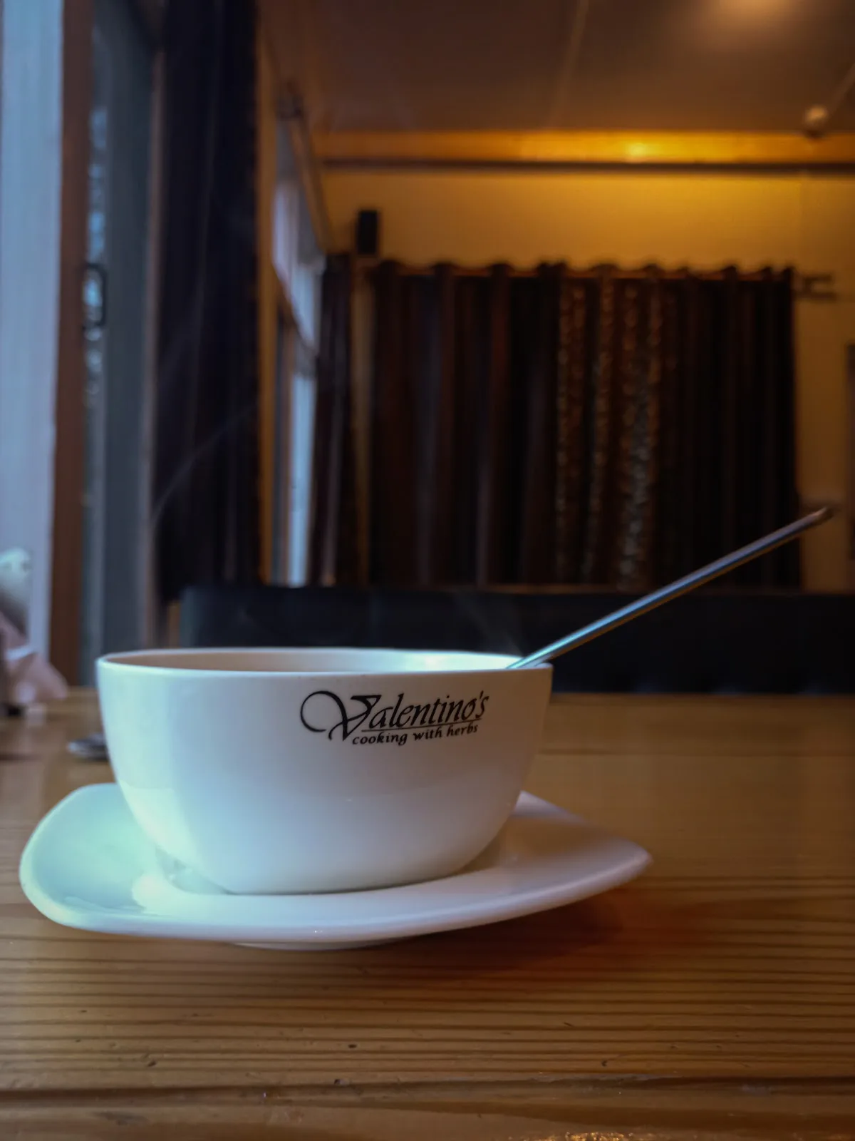 Cappuccino in a Valentino's cup