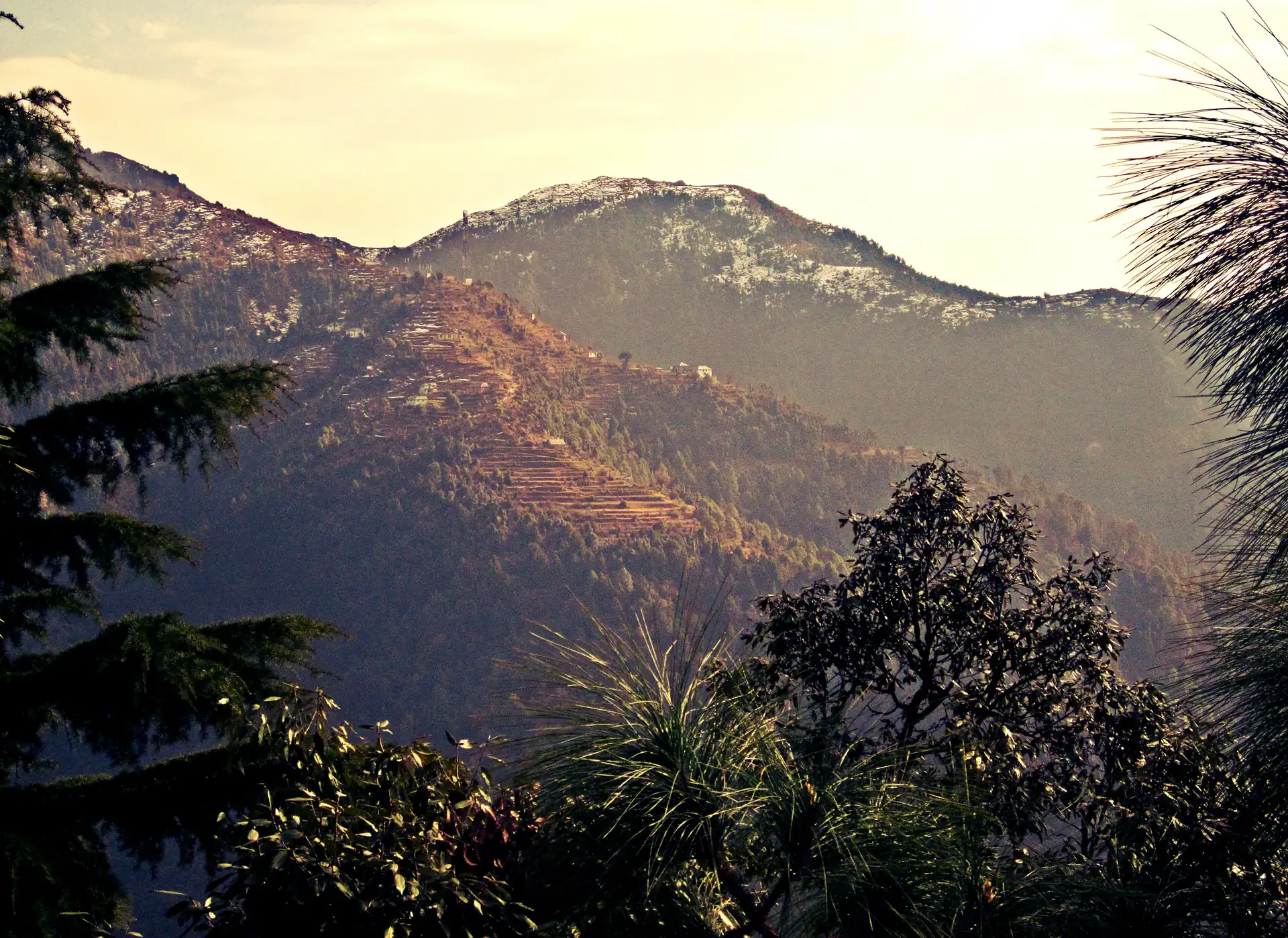 A Himachal hill station in clear weather