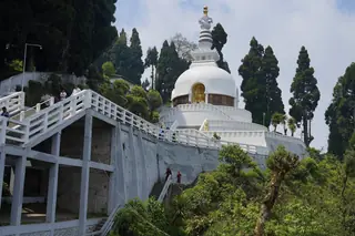 Peace Pagoda, Darjeeling — the white Japanese stupa on Jalapahar