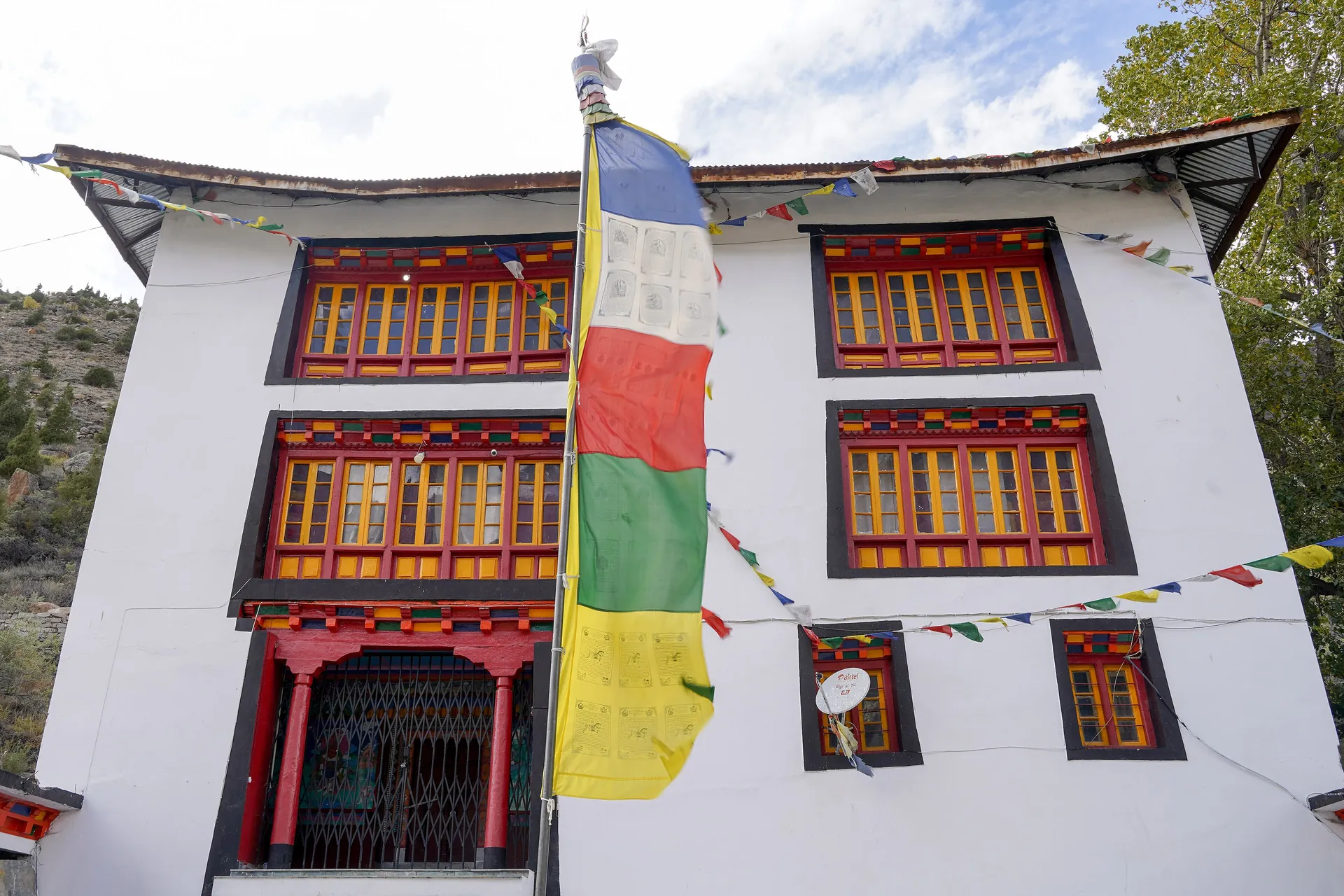 Gemur Monastery's entrance above the Bhaga valley