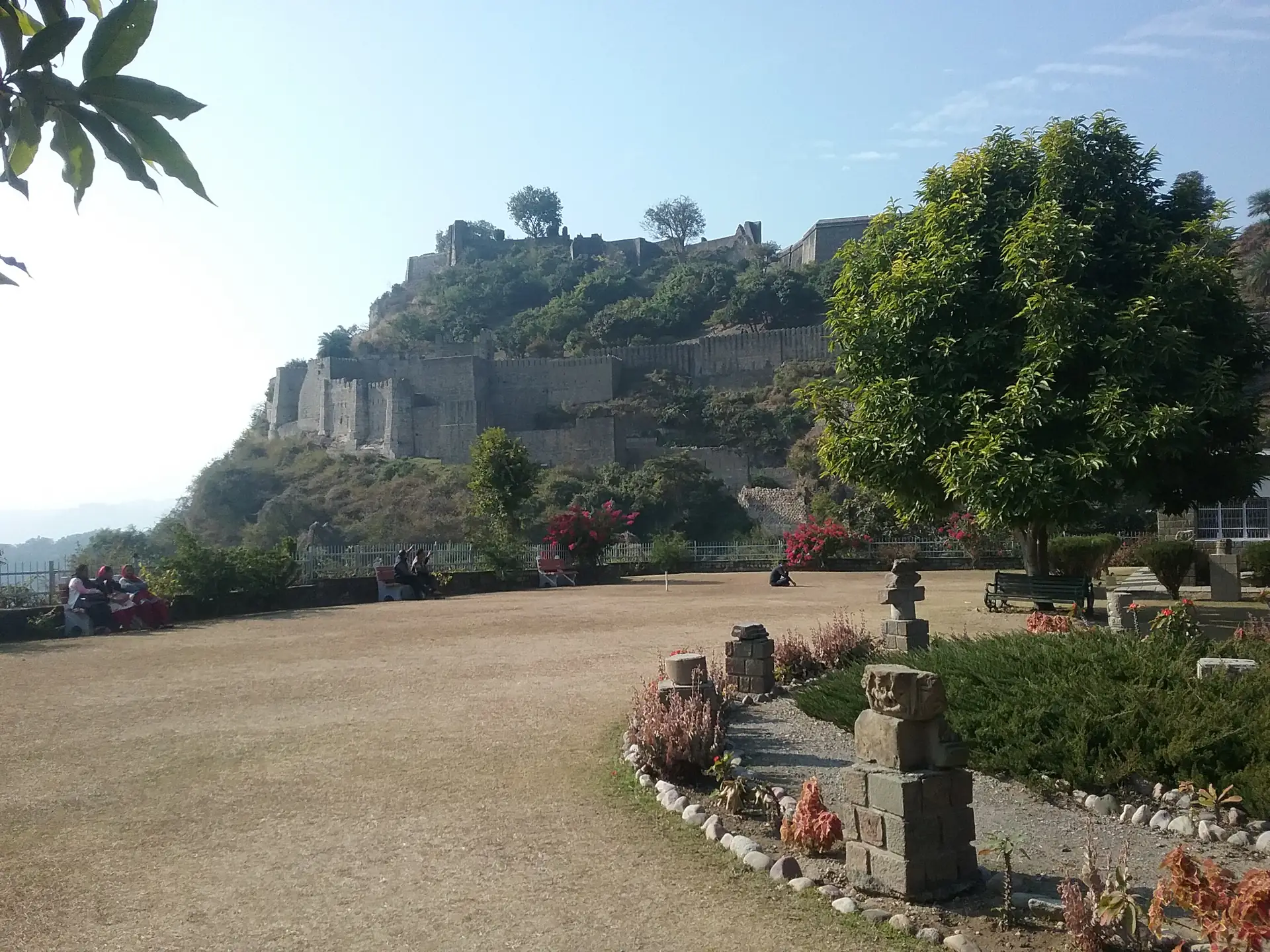 Kangra Fort on its hillock between two rivers