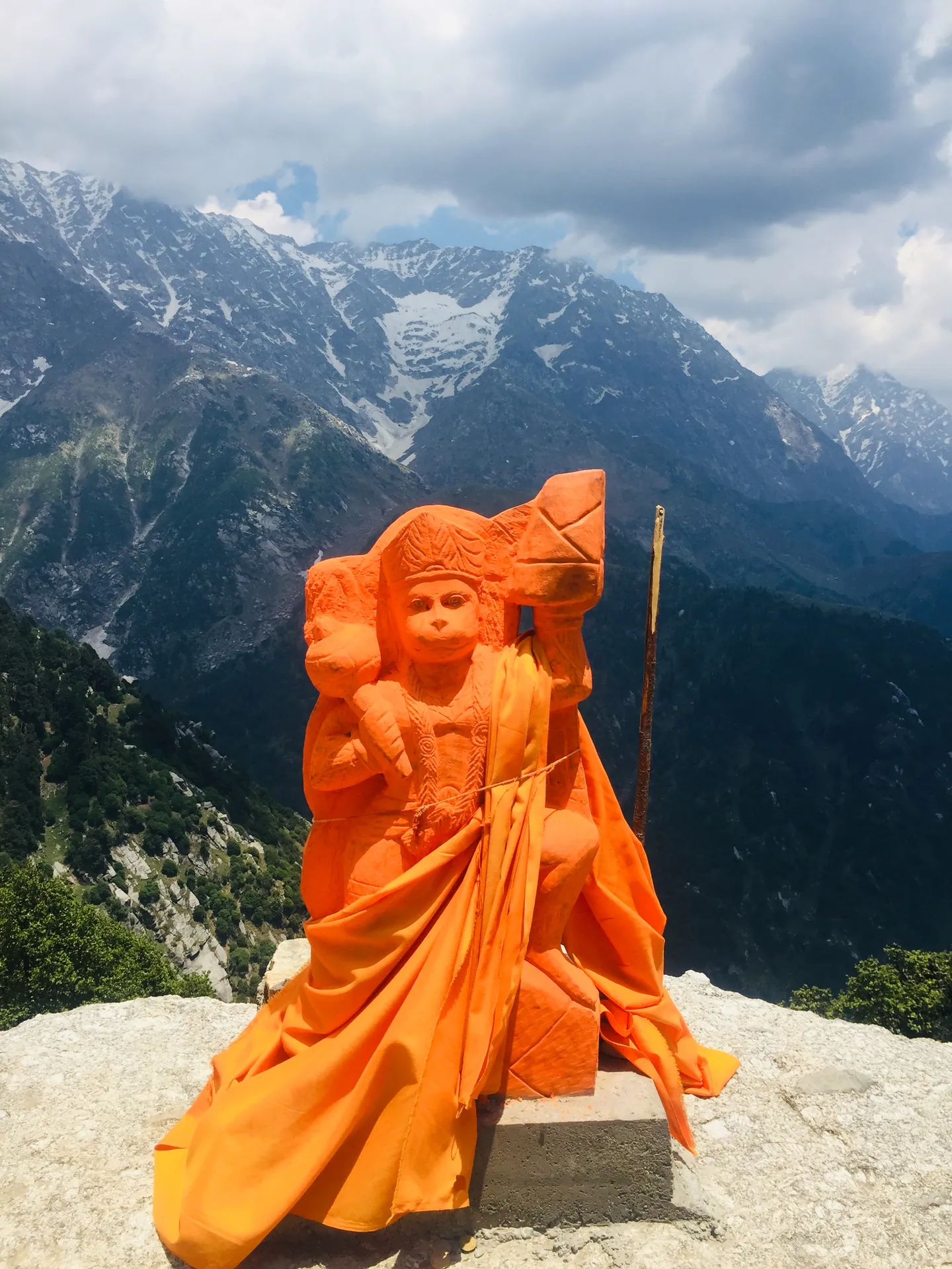 A shrine at the top of the Triund ridge