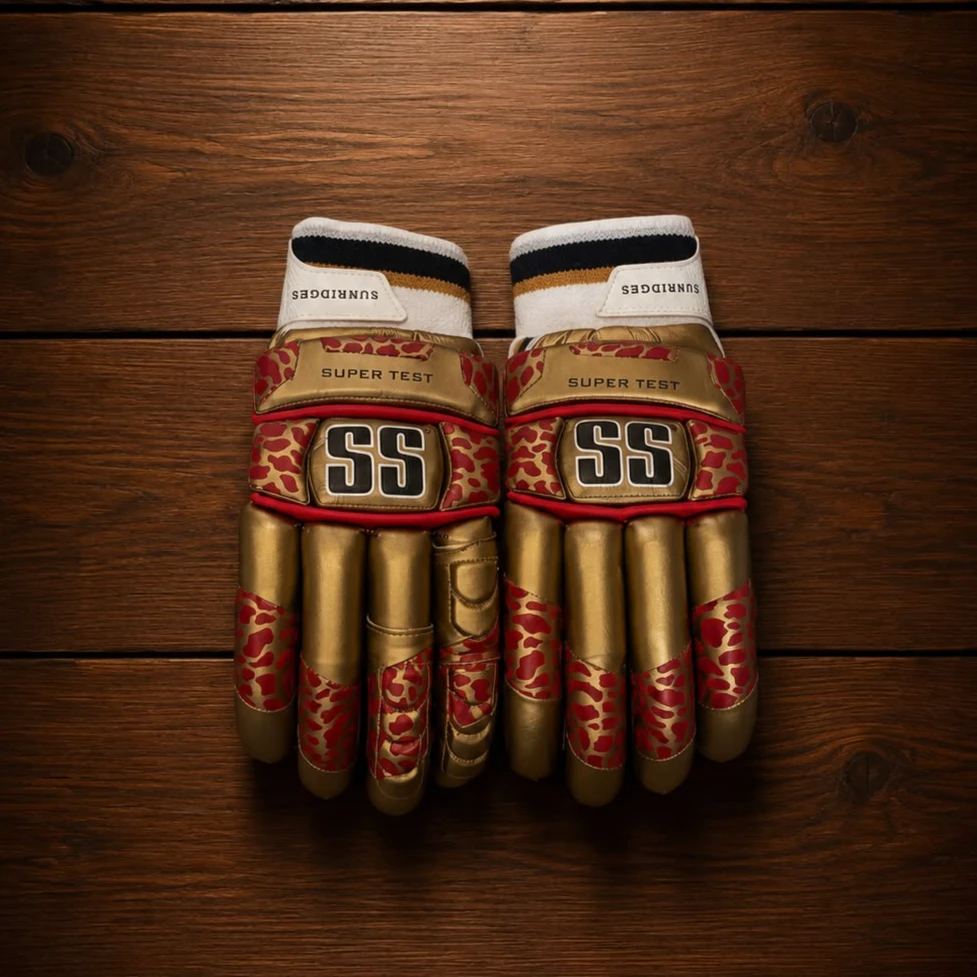 SS SuperTest Batting Gloves – Golden/Red
