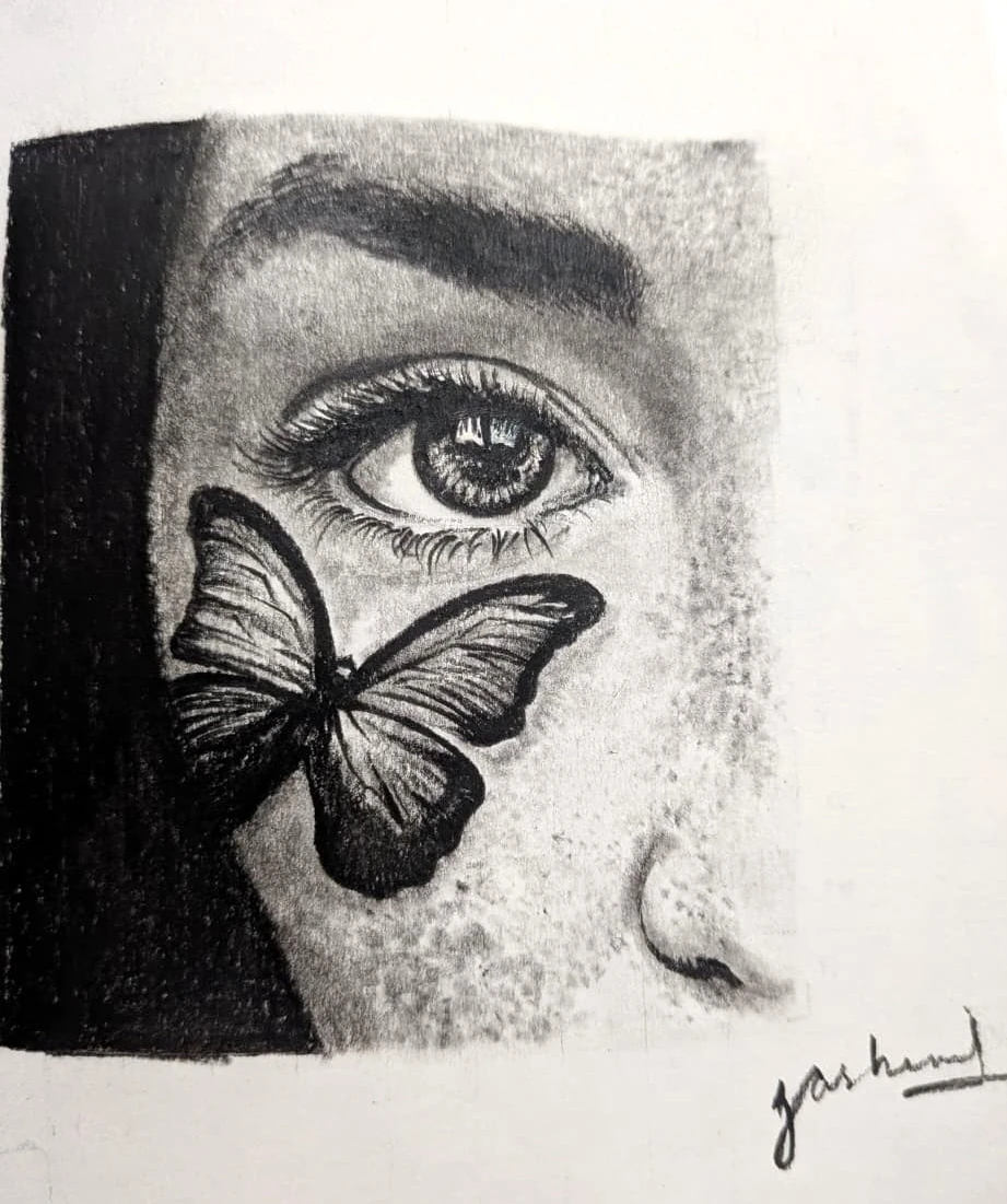 Wingbeat — Charcoal on paper