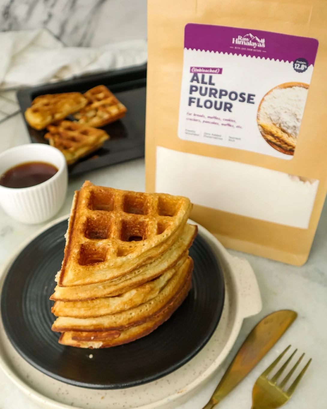 Waffles & pancakes baked with T55 All Purpose Flour