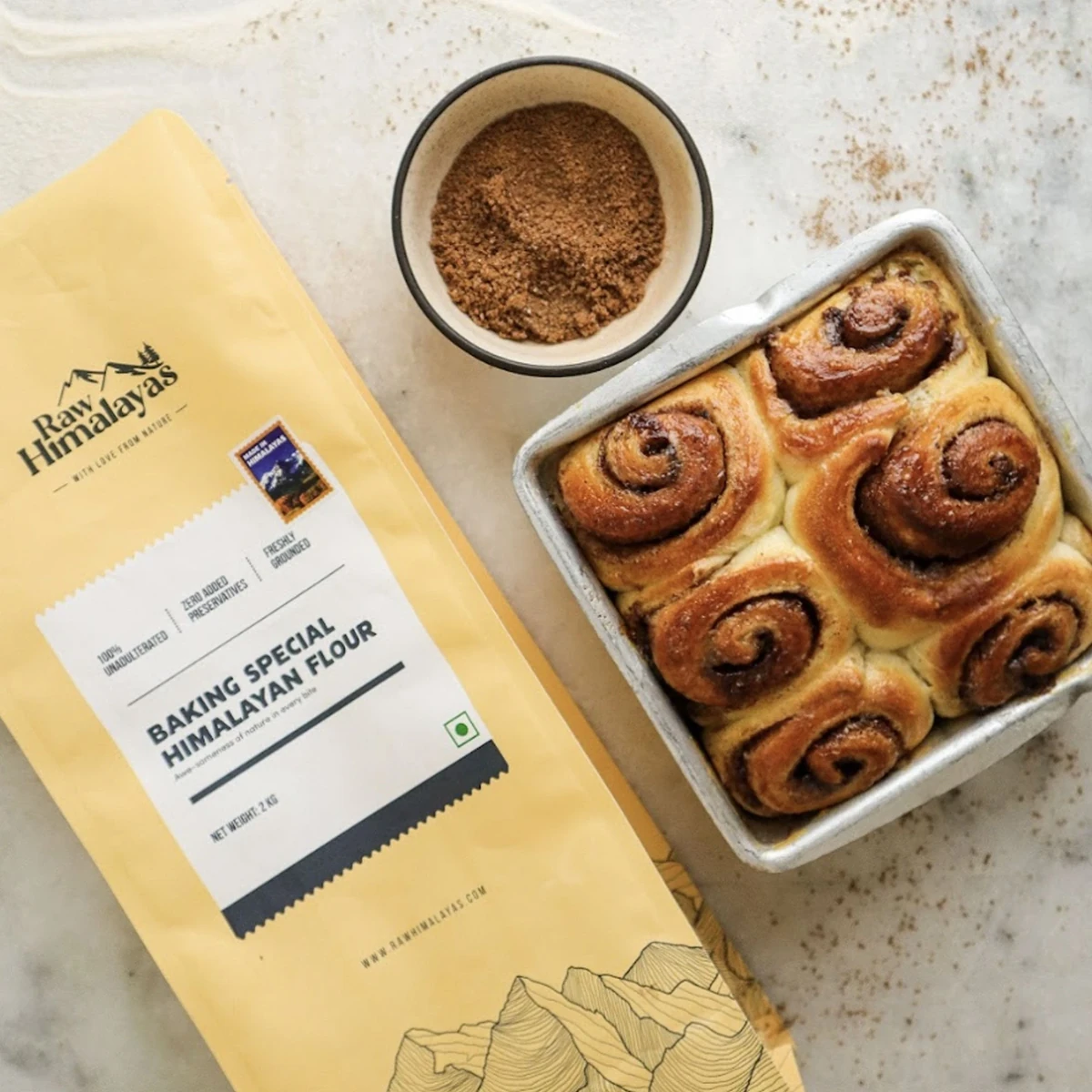 Cinnamon rolls baked with Baking Special Flour