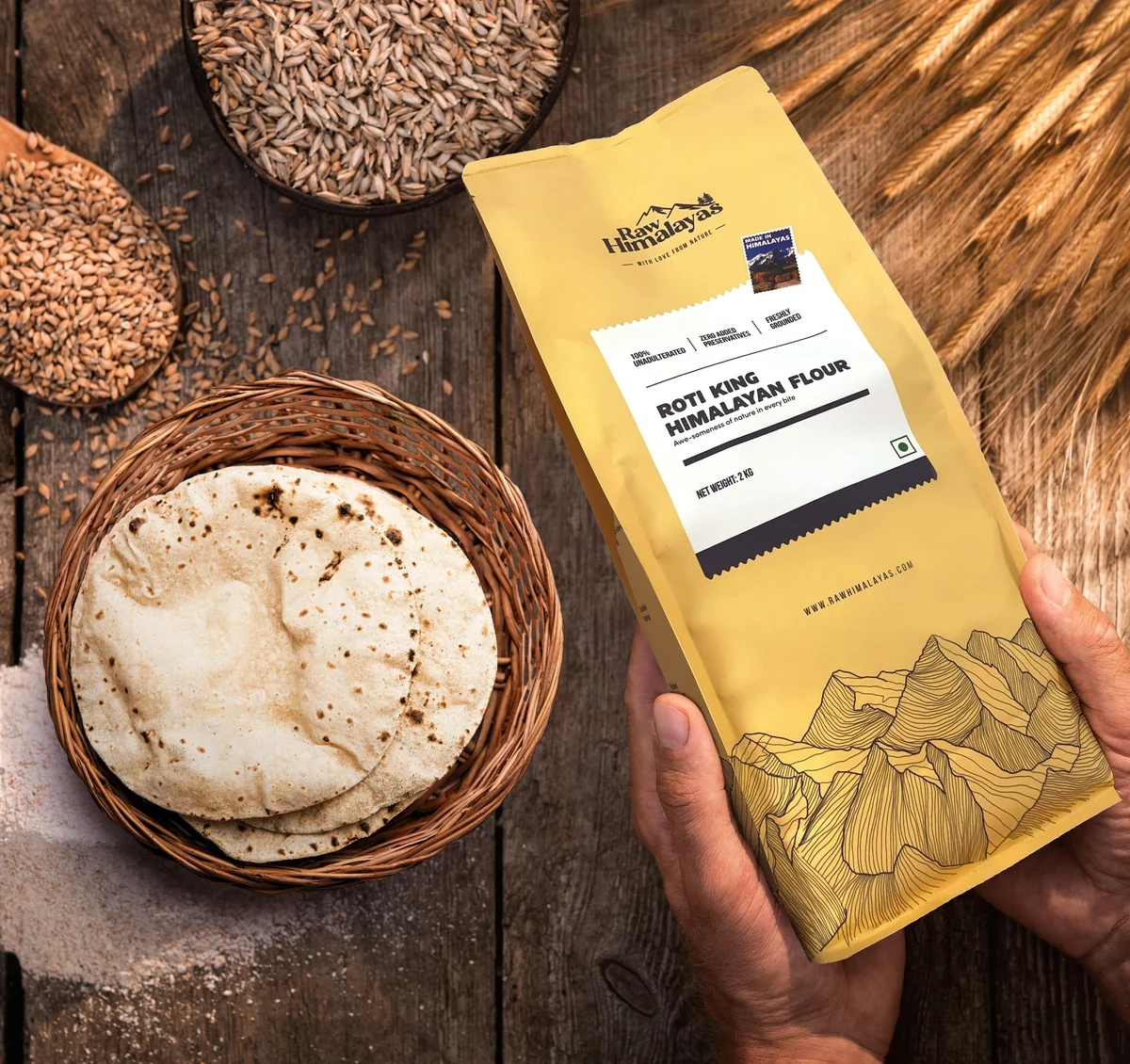 Soft rotis baked with Roti King atta