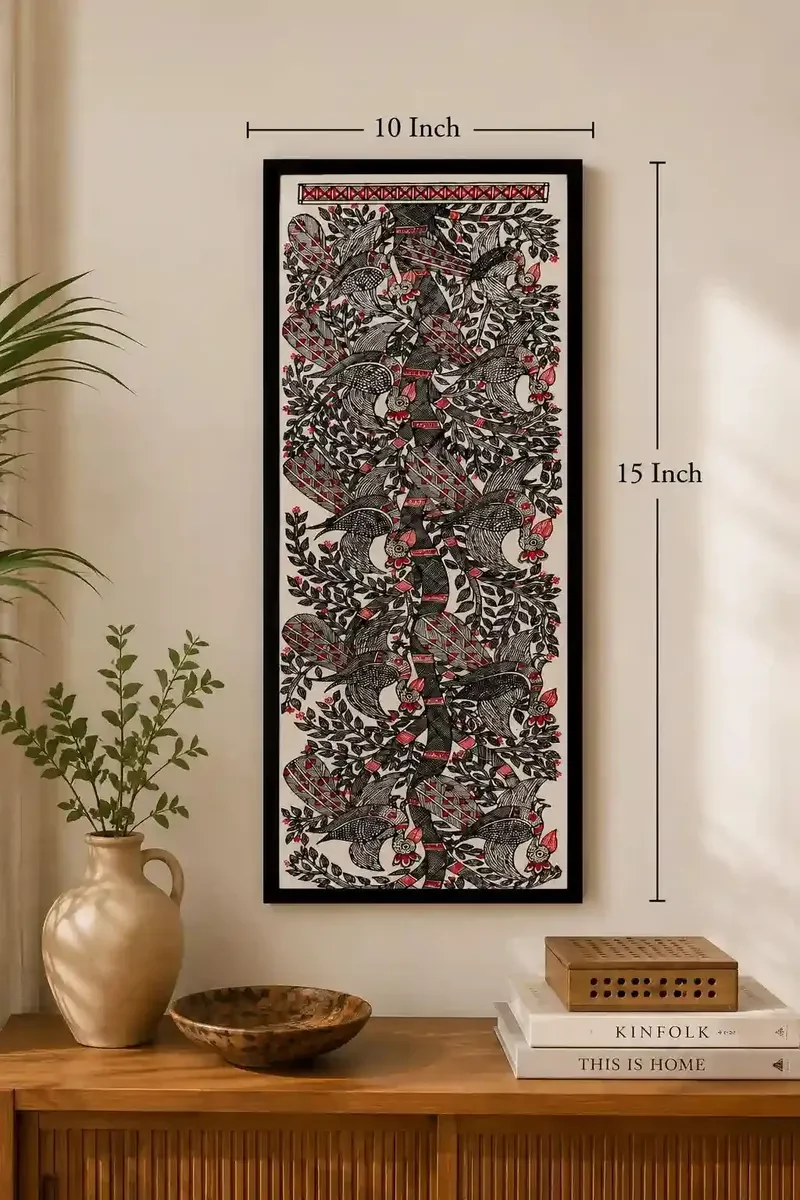 Bihar Handcrafted Madhubani Tree of Life Wall Art