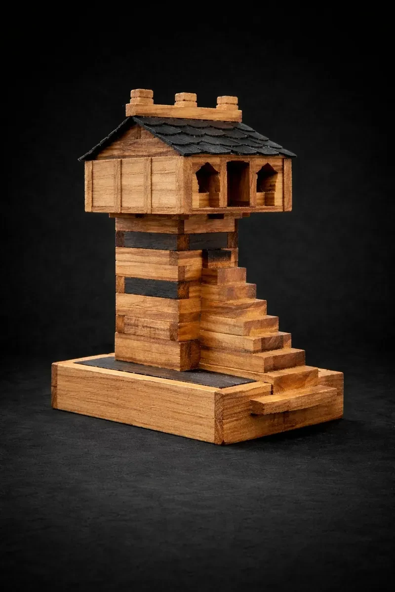 Bijli Mahadev Temple Handcrafted Wooden Miniature