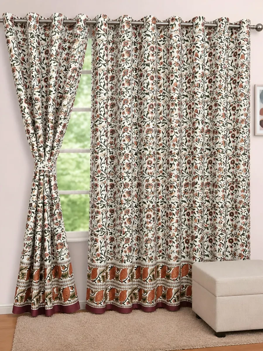 Floral Rajasthani Curtain (view 2 of 7)
