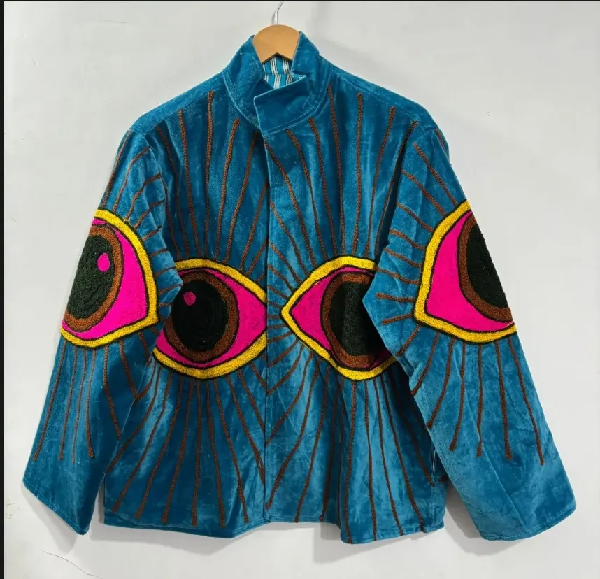 Handcrafted Suzani Embroidered Velvet Jacket