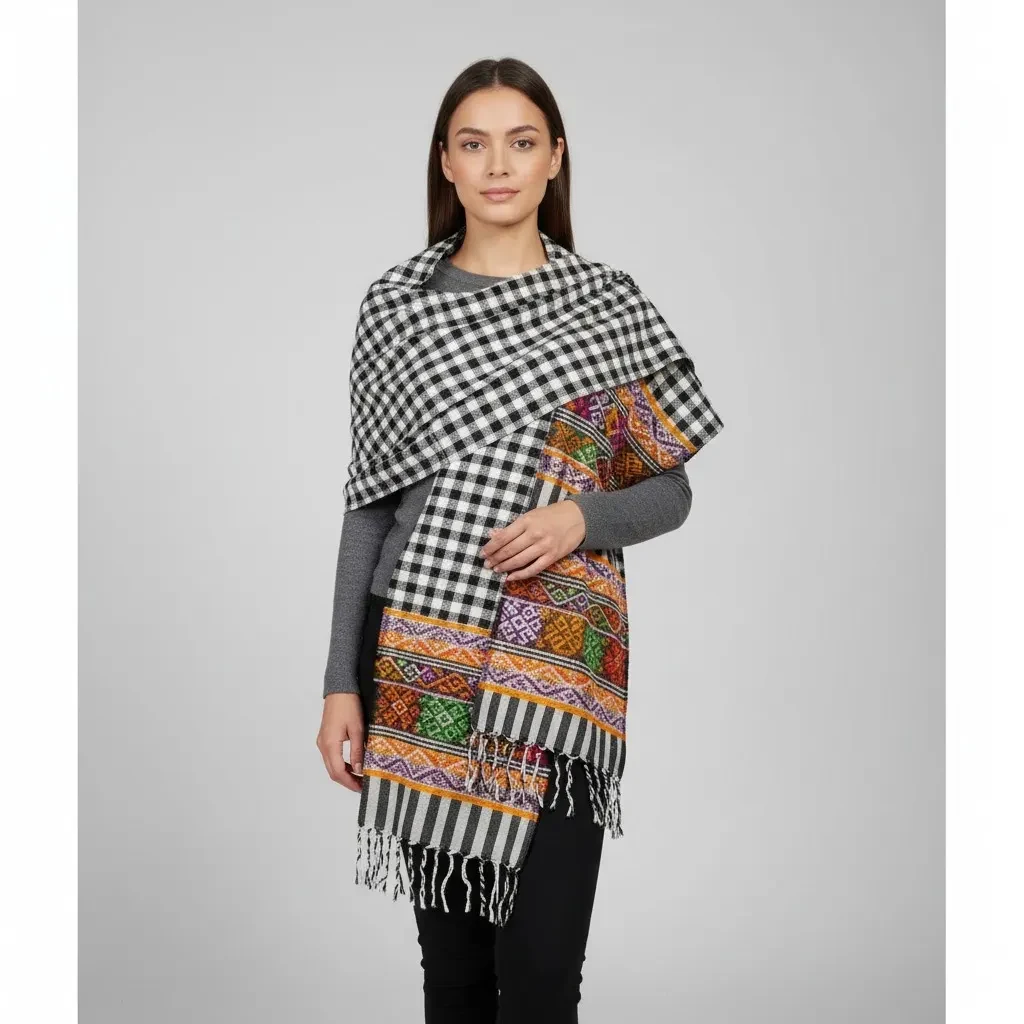 Handwoven Himachali Traditional Shawl