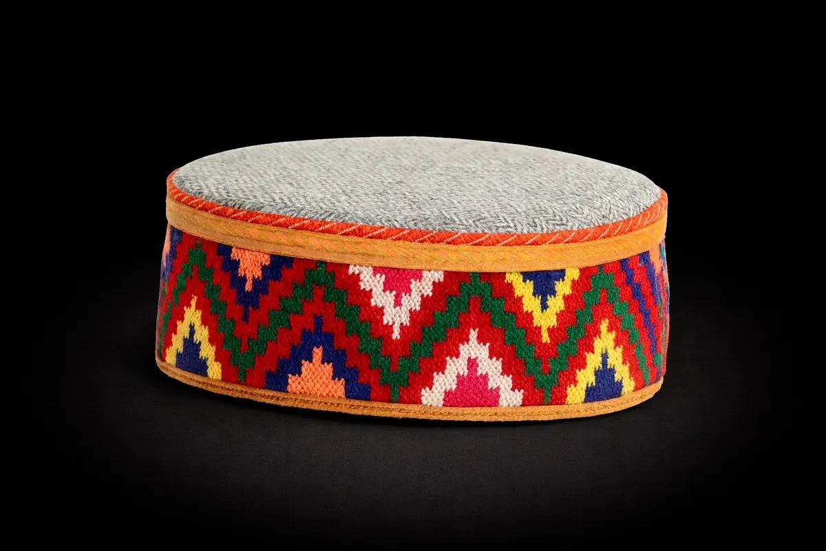 Himachali Handwoven Multicolour Traditional Cap (Pahadi Topi)