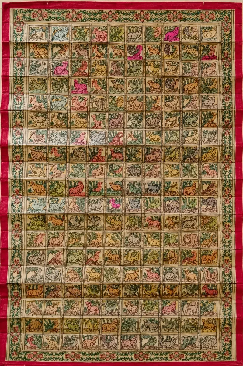 Authentic Handmade Animal Pattachitra Painting | 30 × 18 Inch