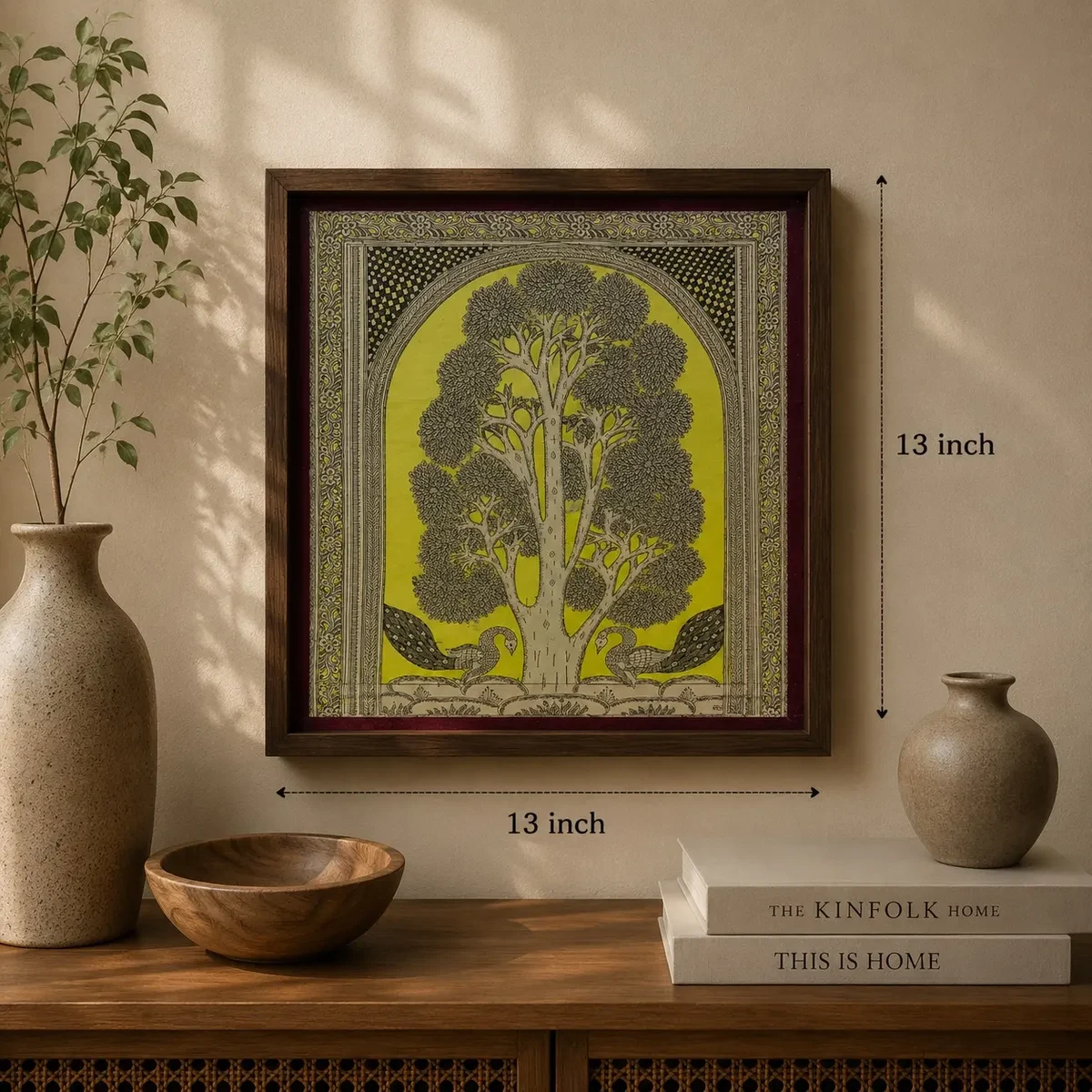 Authentic Handmade Tree of Life Pattachitra Painting | 20 × 14 Inches