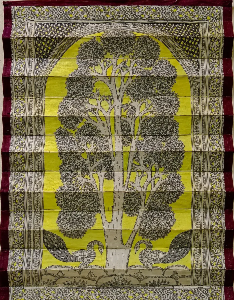 Authentic Handmade Tree of Life Pattachitra Painting | 20 × 14 Inches