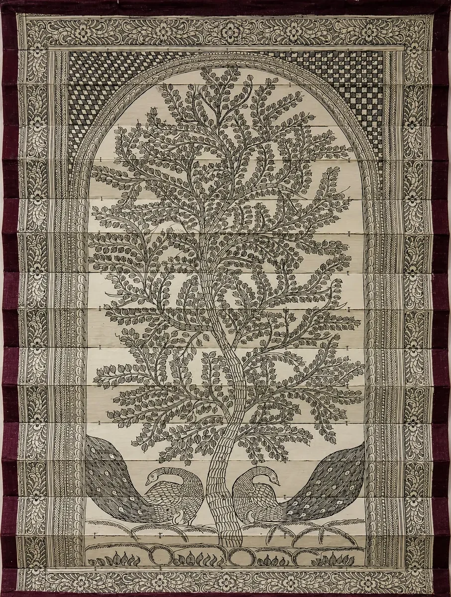Authentic Handmade Tree Pattachitra Painting | 20 × 14 Inches