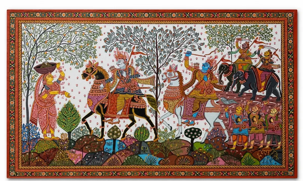 Kanchi Kaberi Pattachitra Painting