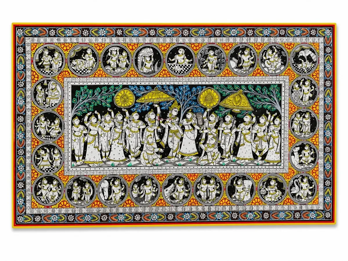 Rasleela Pattachitra Painting