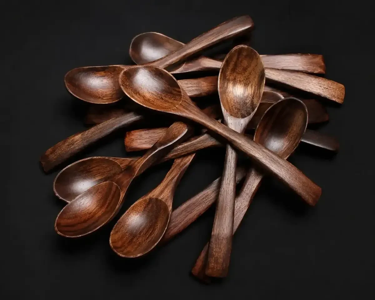 UP Sheesham Wood Spoon Set of 12 – Handcrafted Premium Wooden Serving Spoons