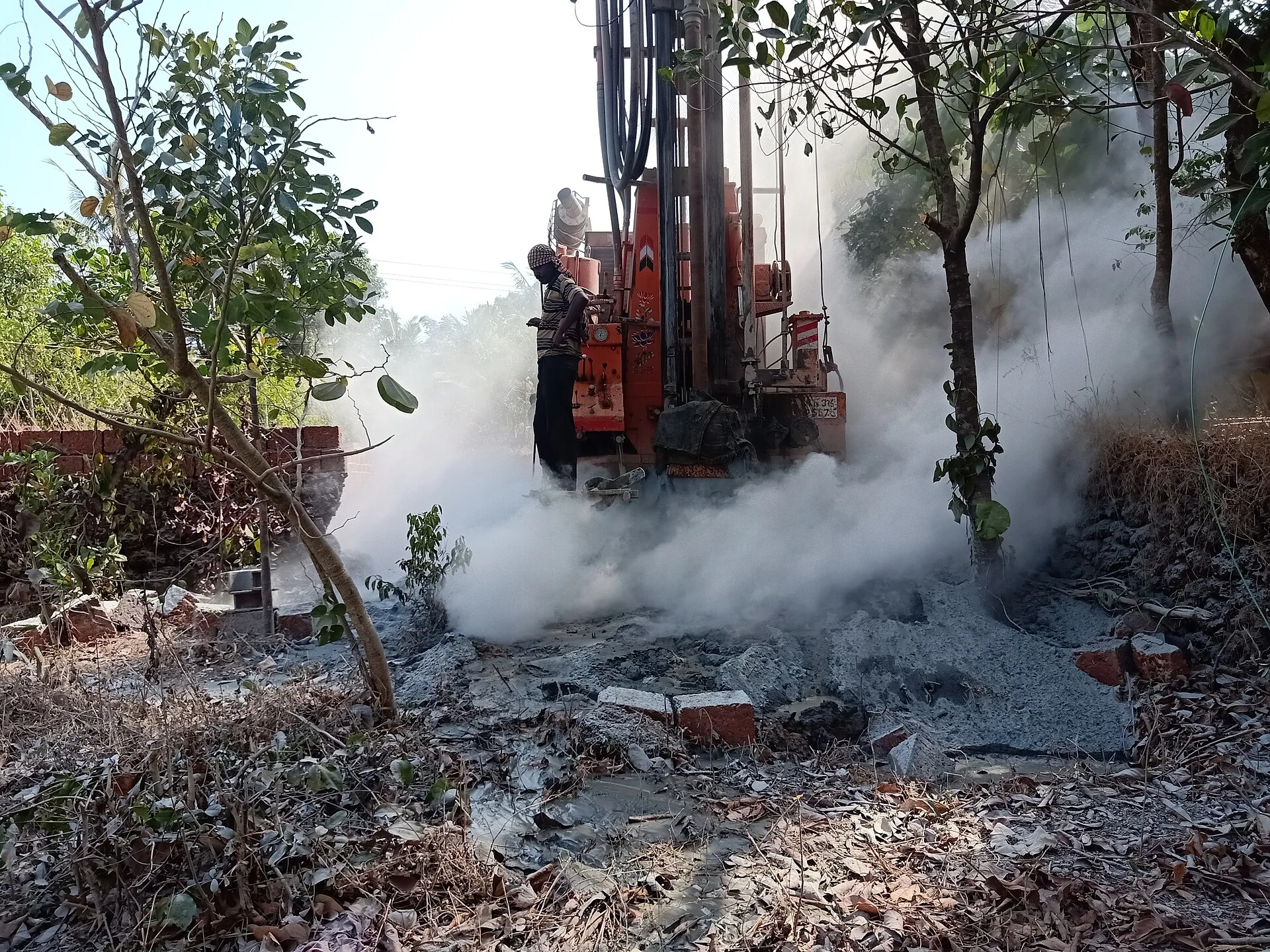 Why a drilling site turns grey